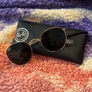ray ban round metal sunglasses